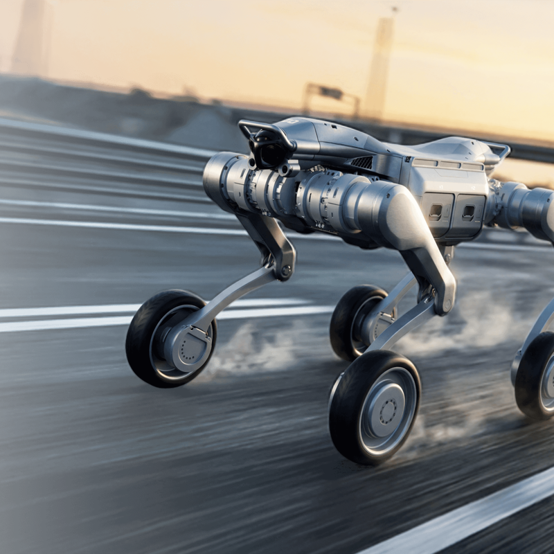 Unitree A2-W 車輪脚大型産業用四足ロボット
